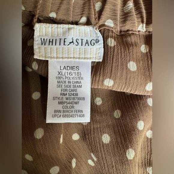 White Stag brown & green floral skirt size XL - Picture 3 of 3